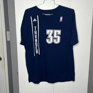 Oklahoma City Thunder Men's Medium Kevin Durant Blue Short Sleeve Shirt 2x